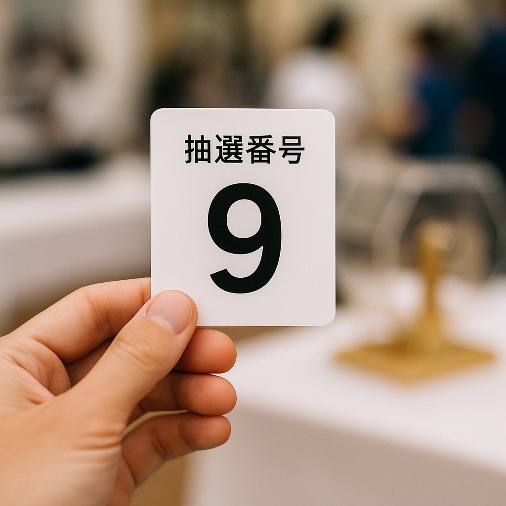 抽選番号9番